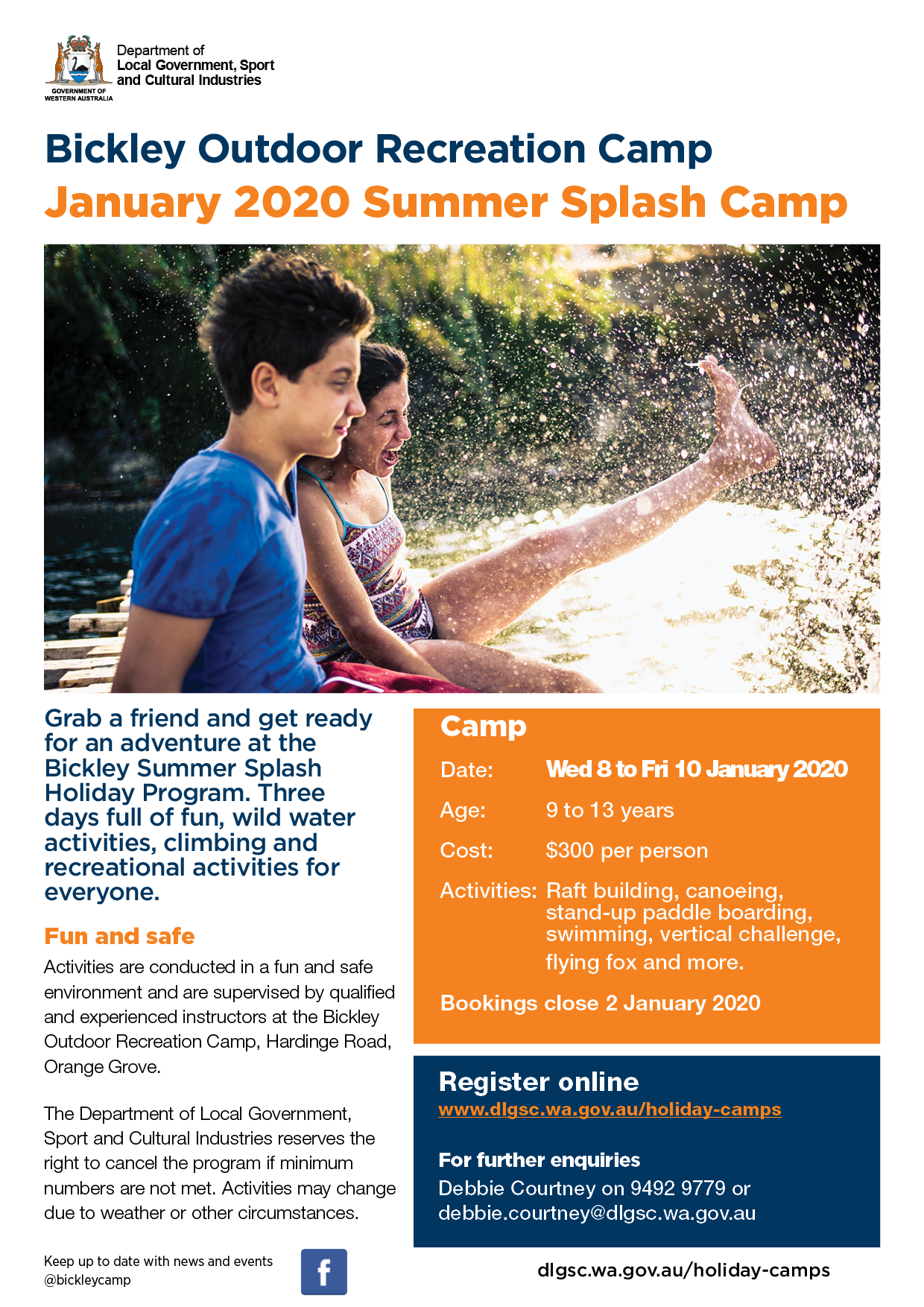 Bickley Summer Splash Camp Jan 2020