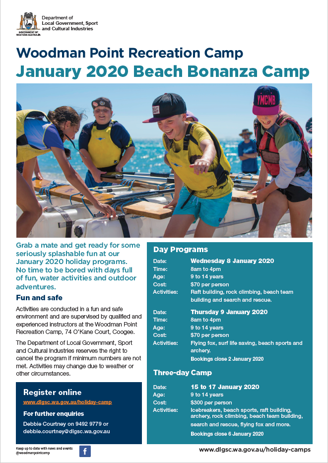Woodman Point Beach Bonanza Jan 2020 flyer