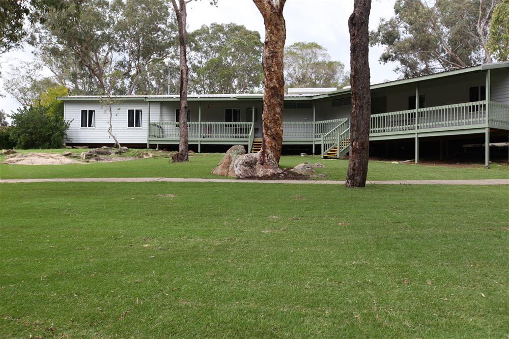 Kookaburra dorms external and lawn