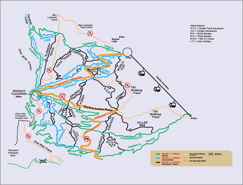 Mountain-bike-track-Queenstown-NZ Mountain bike track map in Queenstown New Zealand